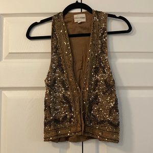 Gorgeous Sequined 2000s Anthropologie Vest